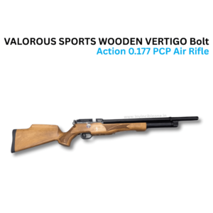 Valorous Sports Wooden Vertigo Bolt Action .177 PCP Air Rifle – Premium Wood Stock— Non regulated
