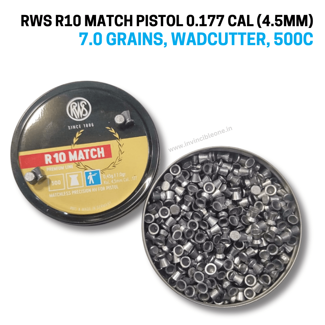 RWS R10 Match Pistol .177 (4.5mm) 7.0 Grain Wadcutter Pellets – 500 Count Premium Precision - Image 2