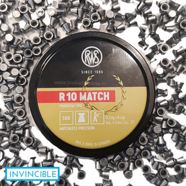 RWS R10 Match Rifle .177 Cal, 8.2 Grains, 4.50mm, Wadcutter, 500ct