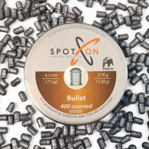Spot On Bullet .177 Cal Air Gun Pellets | 13.88 Grains | 400 Pcs – Precision Shooting Pellets