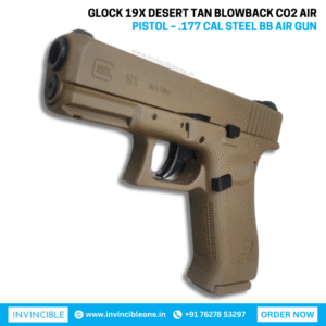 Glock 19X Desert Tan Blowback CO2 Air Pistol – .177 Cal Steel BB Air Gun