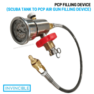 PCP Filling Device – Scuba Tank to PCP Air Gun Filling Adapter with Gauge & Hose