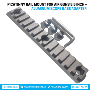 Picatinny Rail Mount 5.5 Inch – Aluminum Scope Base Adapter for Air Guns & Rifles