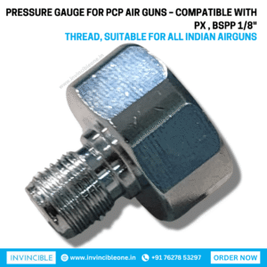 Pressure Gauge for PCP Air Guns – Compatible with PX , BSPP 1/8″ Thread, Suitable for All Indian Airguns monometer