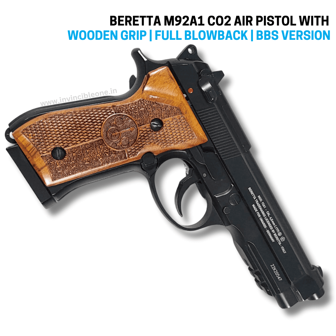 Beretta M92A1 CO₂ Blowback BB Air Pistol with Wooden Grip – Full Metal Replica - Image 7