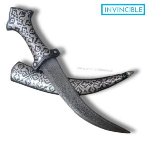 Royale Silver Koftgari Taksali Dagger with Hand-Forged Damascus Steel Blade