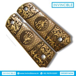 Designer Metal Eagle Grip Panels for 1911 Full Size | Premium Engraved Metal Grip Set