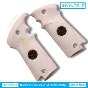 Antique Glossy White Bull Grip Panels for 1911 Full Size | Premium Finish Replacement Grip