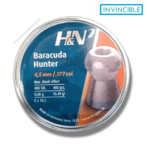 H&N Baracuda Hunter .177 (4.5mm) 10.49 Grain Pellets – 400 Count Tin