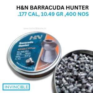H&N Baracuda Hunter .177 (4.5mm) 10.49 Grain Pellets – 400 Count Tin