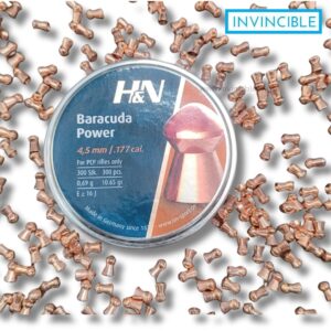 H&N Baracuda Power .177 (4.5mm) 10.65 Grain Pellets – 300 Count Tin