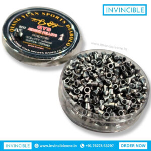 QYS Precision Pointed Pellets .177 (4.5mm) 9.56 Grain – 500 Count Tin