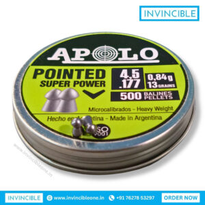 Apolo Pointed Super Power Pellets .177 Cal | 13 gr | 500 Pcs Airgun