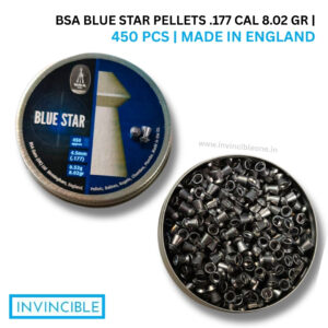 BSA Blue Star .177 (4.5mm) 8.02 Grain Pellets – 450 Count Tin (Made in England)