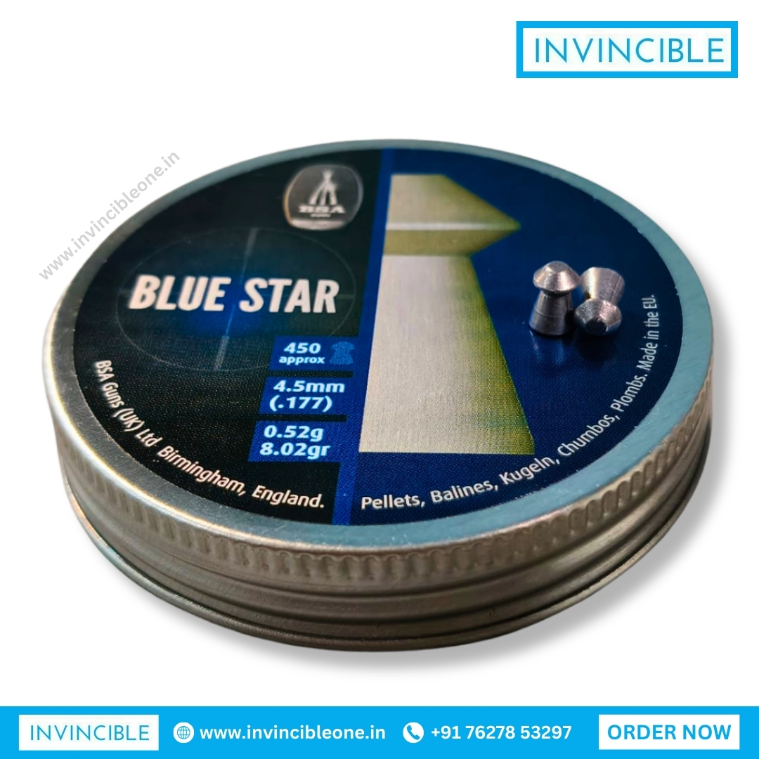 BSA Blue Star .177 (4.5mm) 8.02 Grain Pellets – 450 Count Tin (Made in England) - Image 4