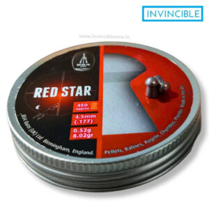 BSA Red Star .177 (4.5mm) 8.02 Grain Pellets – 450 Count Tin (Made in England)