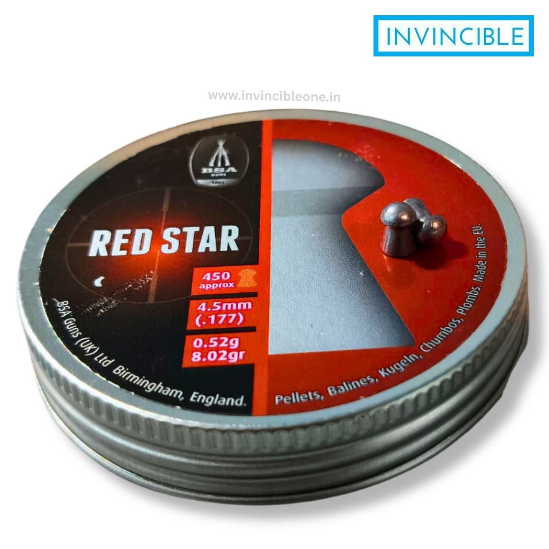 BSA Red Star .177 (4.5mm) 8.02 Grain Pellets – 450 Count Tin (Made in England) - Image 5