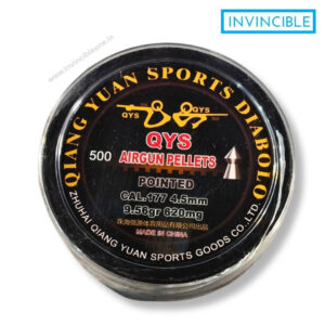 QYS Precision Pointed Pellets .177 (4.5mm) 9.56 Grain – 500 Count Tin