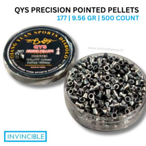 QYS Precision Pointed Pellets .177 (4.5mm) 9.56 Grain – 500 Count Tin