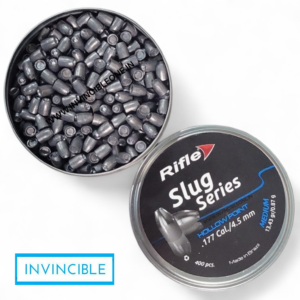 Rifle Slug Series Hollow Point .177 Cal 13.43 Grain Pellets – 400 Count Tin
