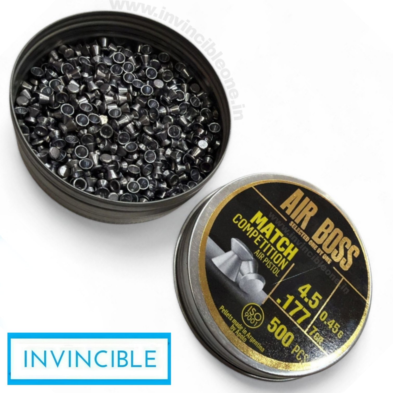 Apolo Airboss Match Competition Pellets .177 Cal (7 Grains) - 500 Count High Precision Airgun Pellets - Image 2