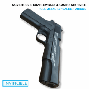 ASG 1911 US-C CO2 Blowback 4.5mm BB Air Pistol – Full Metal .177 Caliber Airgun