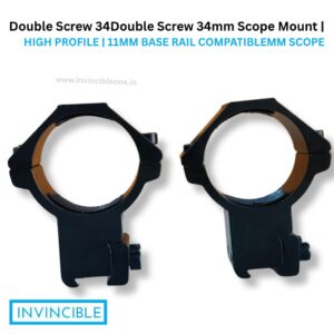Double Screw 34/11mm Scope Mount – High Profile | 11mm Dovetail Rail