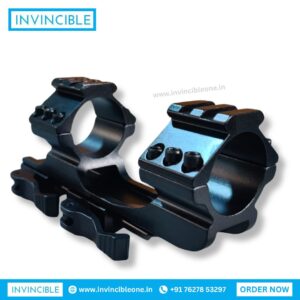 Tri-Rail Scope Mount Quick Detach 30mm Ring with 21mm Picatinny Base Rail
