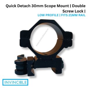 Quick Detach 21/30mm Scope Mount | Double Screw Lock | low Profile | Fits 21mm Rail