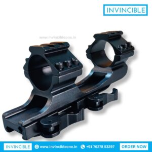 Tri-Rail Scope Mount Quick Detach 30mm Ring with 21mm Picatinny Base Rail