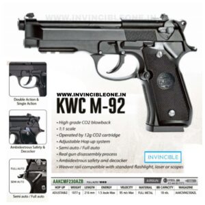 KWC M92 Beretta CO2 Air Pistol 4.5mm BB – Full/Semi Auto Blowback