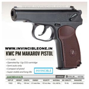 KWC PM Makarov CO2 Air Pistol 4.5mm BB – Full Metal Blowback Air Gun