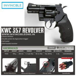 KWC 357 Revolver CO2 Air Gun 4.5mm BB – Full Metal Air Revolver