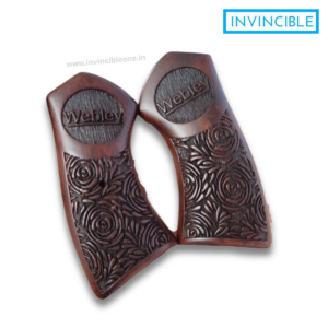 Premium Wooden Grip Panels for Webley CO2 Air Revolver – Classic Walnut Finish
