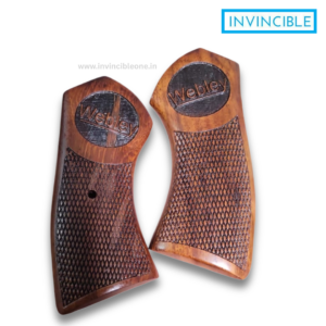 Premium Wooden Grip Panels for Webley CO2 Air Revolver – Classic Walnut Finish