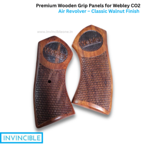 Premium Wooden Grip Panels for Webley CO2 Air Revolver – Classic Walnut Finish