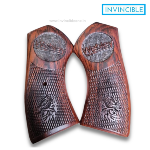 Premium Wooden Grip Panels for Webley CO2 Air Revolver – Classic Walnut Finish