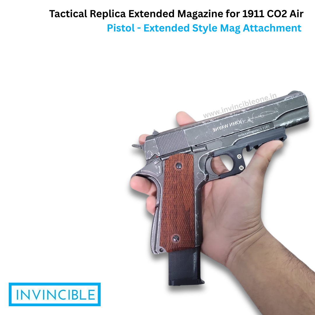 Tactical Replica Extended Magazine for 1911 CO2 Air Pistol - Extended Style Mag Attachment - Image 6