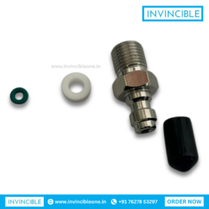 Male Quick Disconnect (QD)with NR Fill Nipple for PCP Air Gun – with O-Ring & Delrin Seal