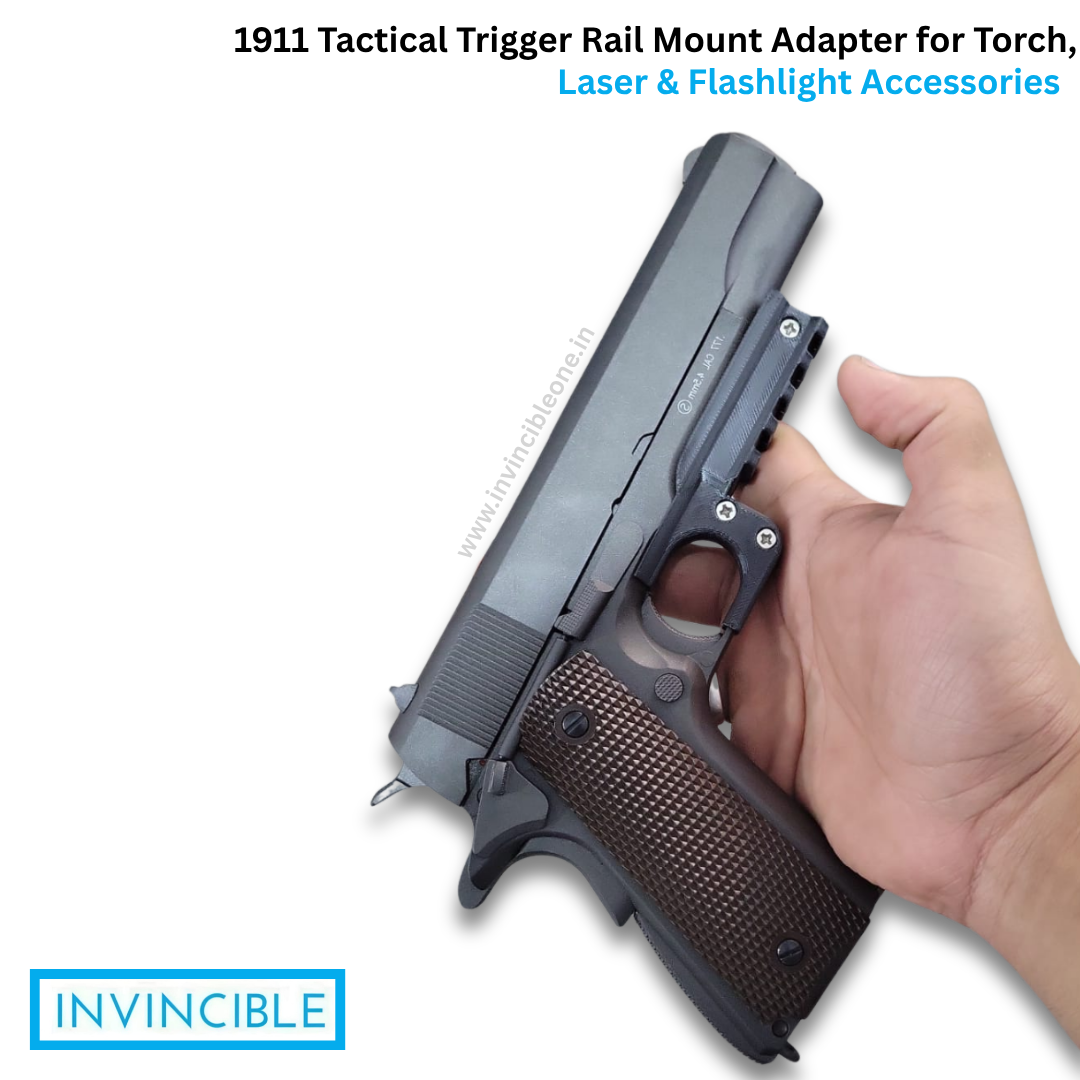 1911 Tactical Trigger Rail Mount Adapter for Torch, Laser & Flashlight Accessories - Image 4