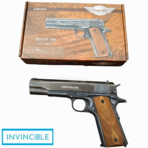 Umarex Legends 1911 Vintage CO2 BB Air Pistol with Real Wood Grip | .177 Cal Steel BB | Full Metal Blowback
