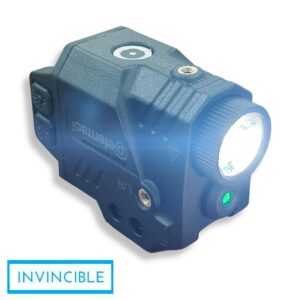 Defentac 800 Lumens Flashlight with Green Laser | Magnetic USB Charging | 21mm Rail for Pistol, Rifle & Archery