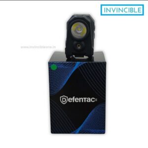 Defentac 800 Lumens Flashlight with Green Laser | Magnetic USB Charging | 21mm Rail for Pistol, Rifle & Archery