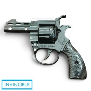 Bull Black 8-Shot Ring Cap Toy Gun - Full Metal Die-Cast Black Revolver