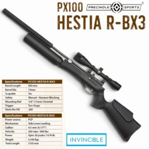 Precihole Sports PX100 Hestia R-BX3 Regulated PCP Air Rifle .177 Cal