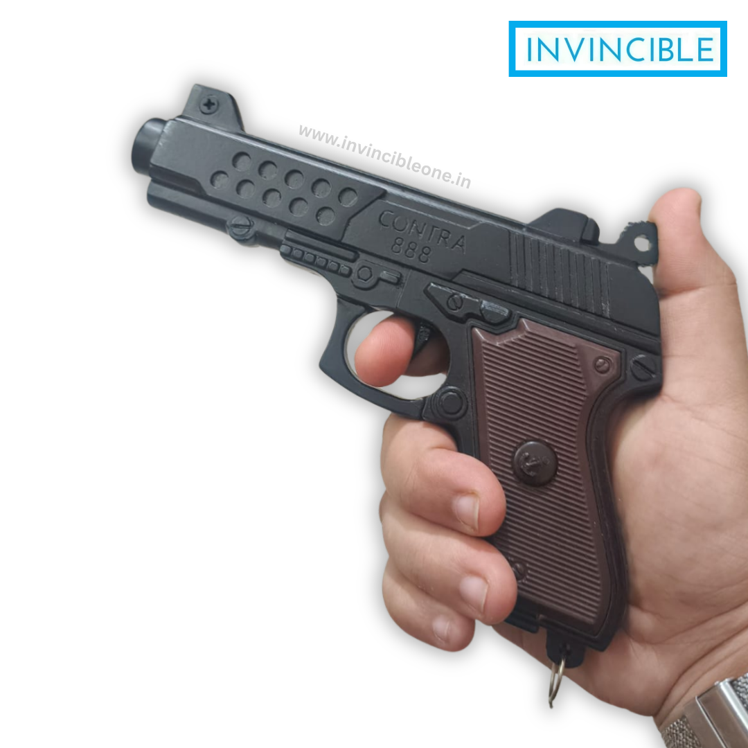 Contra 888 Sound Cork Gun – Full Metal Black Toy Gun - Image 3