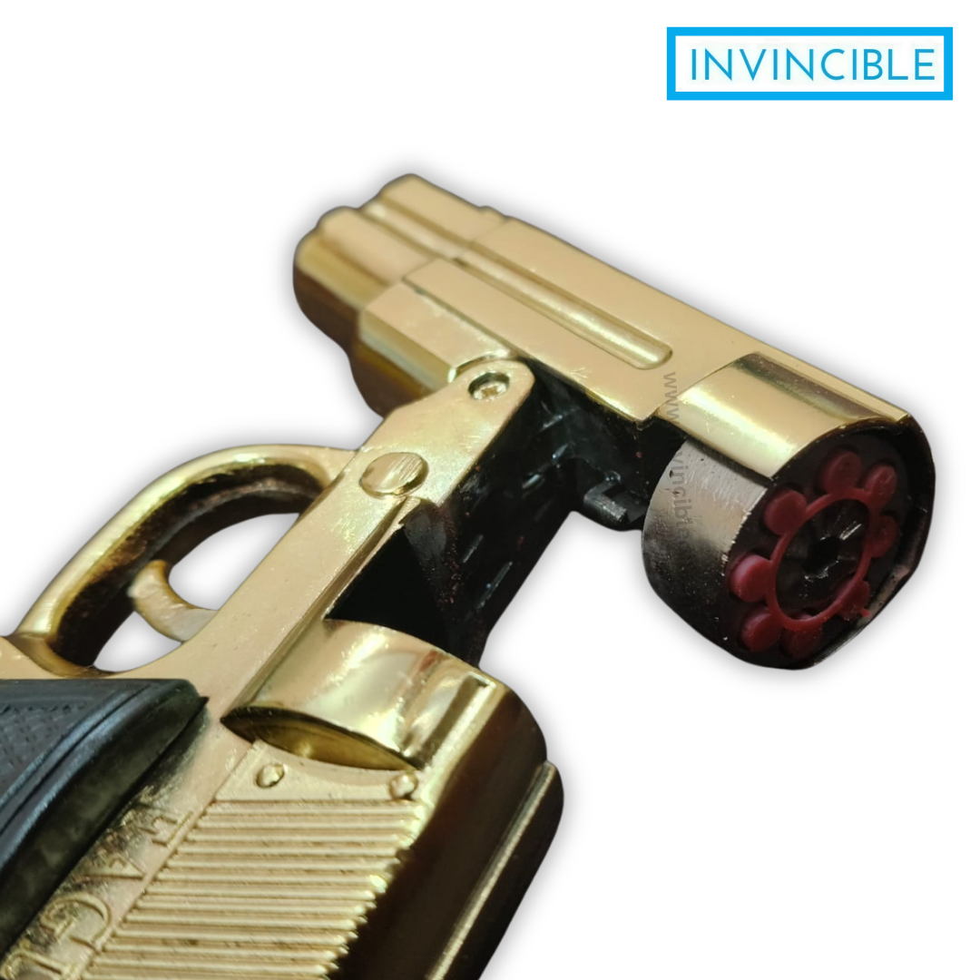 Zippy gold Eagle 8-Shot Ring Cap Gun - Full Metal Die-Cast golden Pistol with tin box | Diwali Toy Gun - Image 9
