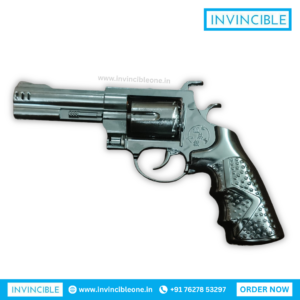 Falcon Black 8-Shot Ring Cap Toy Gun – Full Metal Die-Cast Big Size Revolver with Black Grip