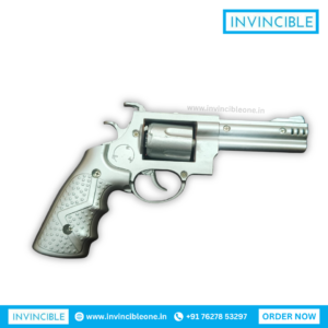 Falcon Silver 8-Shot Ring Cap Toy Gun – Full Metal Die-Cast Big Size Revolver with Silver Grip
