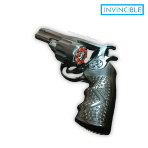 Falcon Black 8-Shot Ring Cap Toy Gun – Full Metal Die-Cast Big Size Revolver with Black Grip